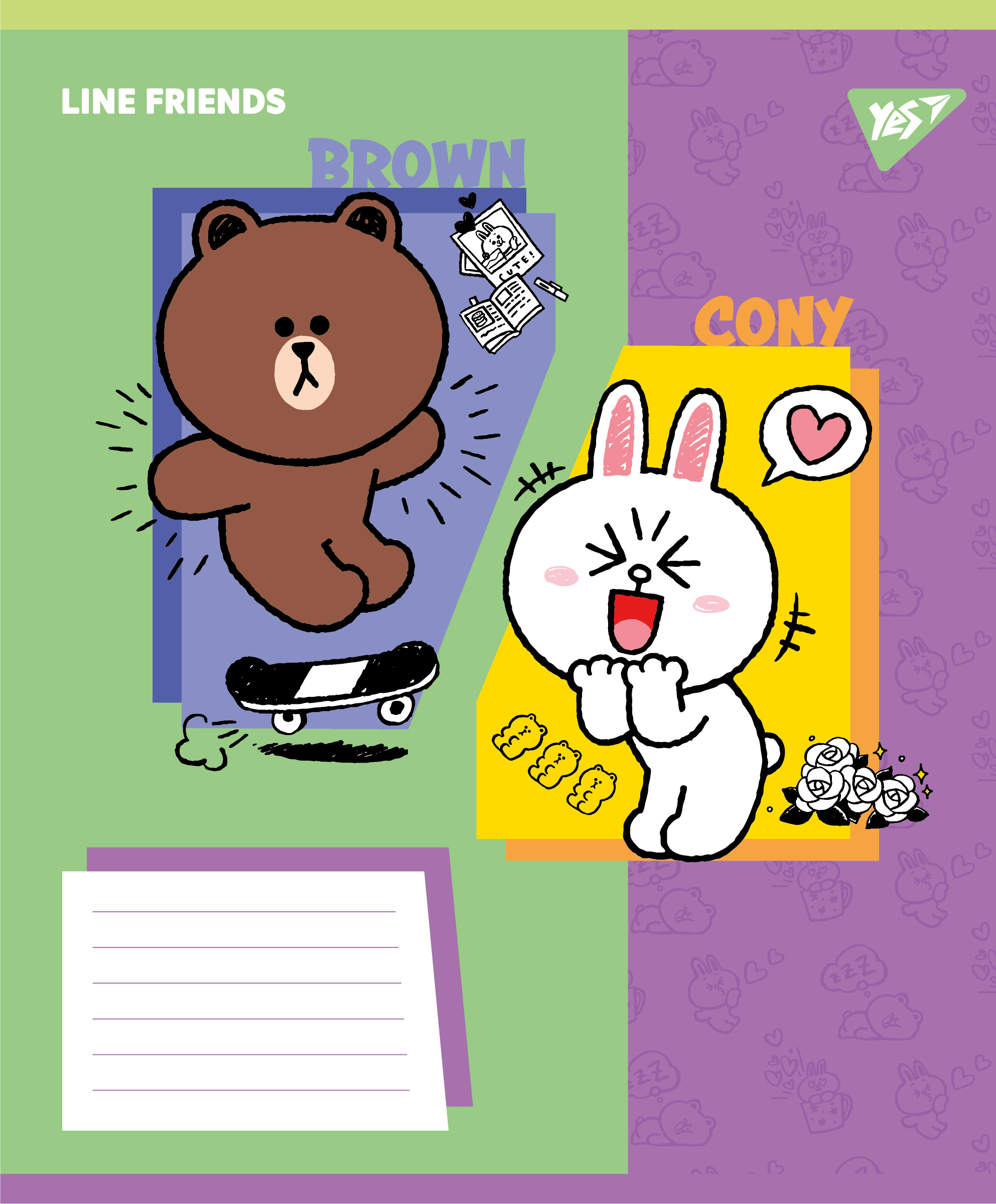 Зошит уч. "YES" 24арк.# /767643/ "Line Friends Funny" (20/320)