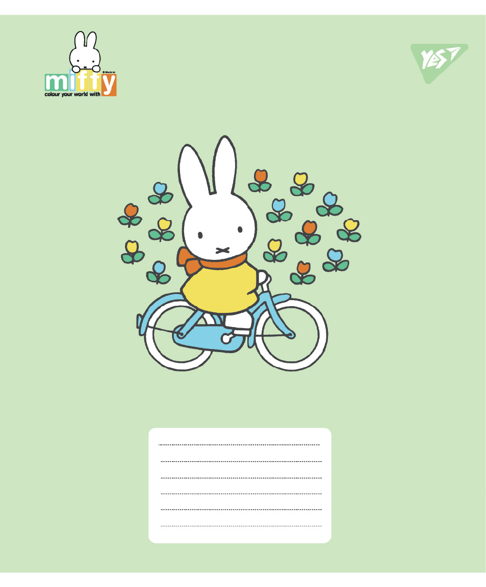 Student's notebook "YES" 24 sheets # /767636/ "Miffy Playfull" (20/320)