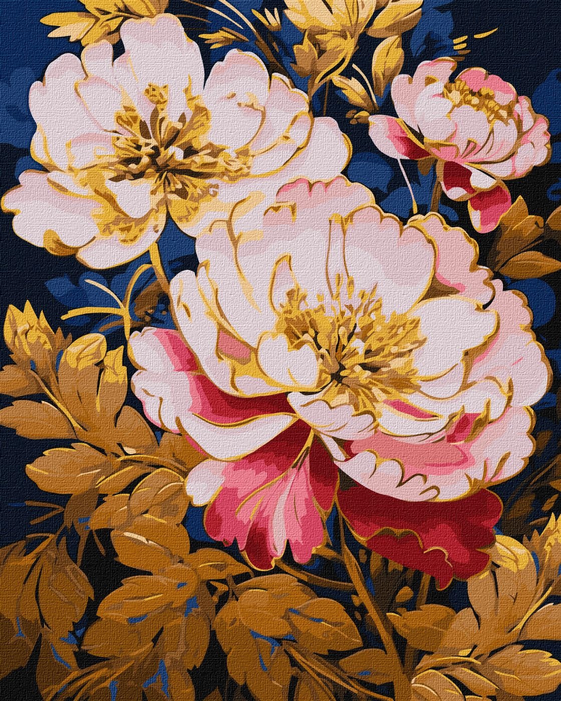 Paint by number "Ideyka" /KHO3257/ "Pink symphony with extra metallic paints" 40*50 cm