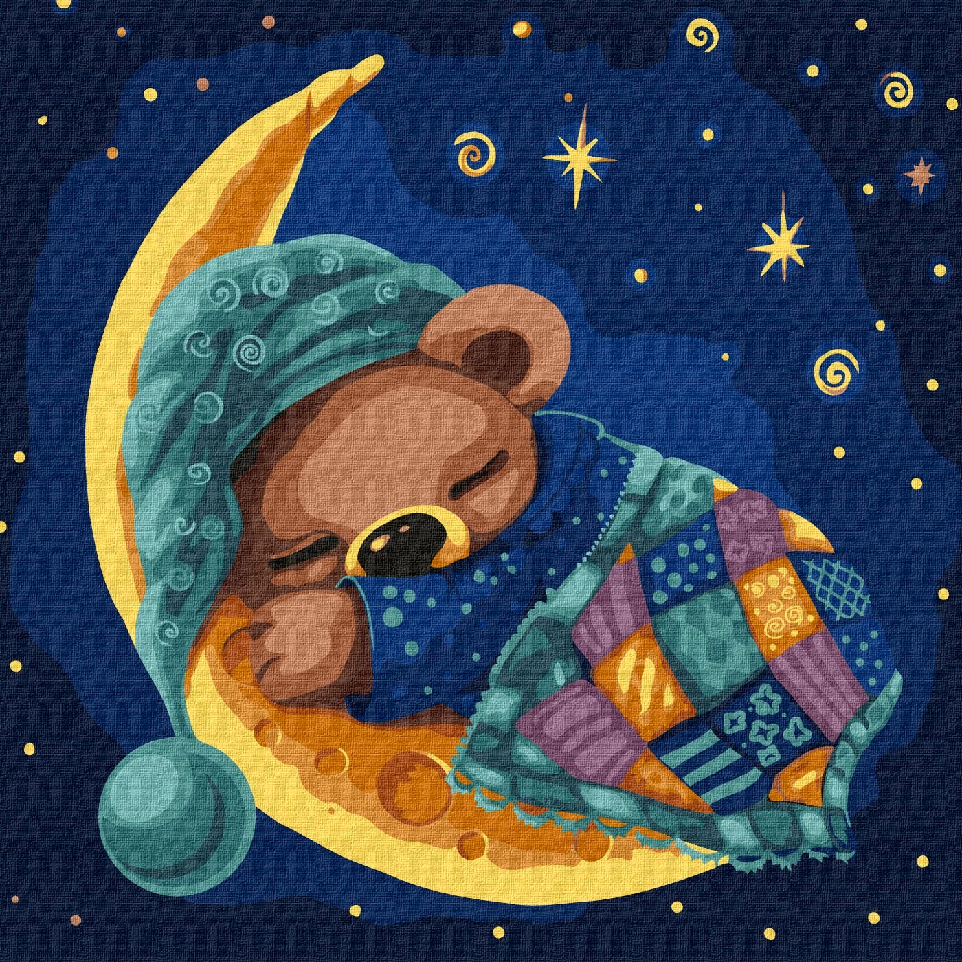 Picture by numbers "Ideyka" /KHO6062/ "Cozy sleep" 30*30cm