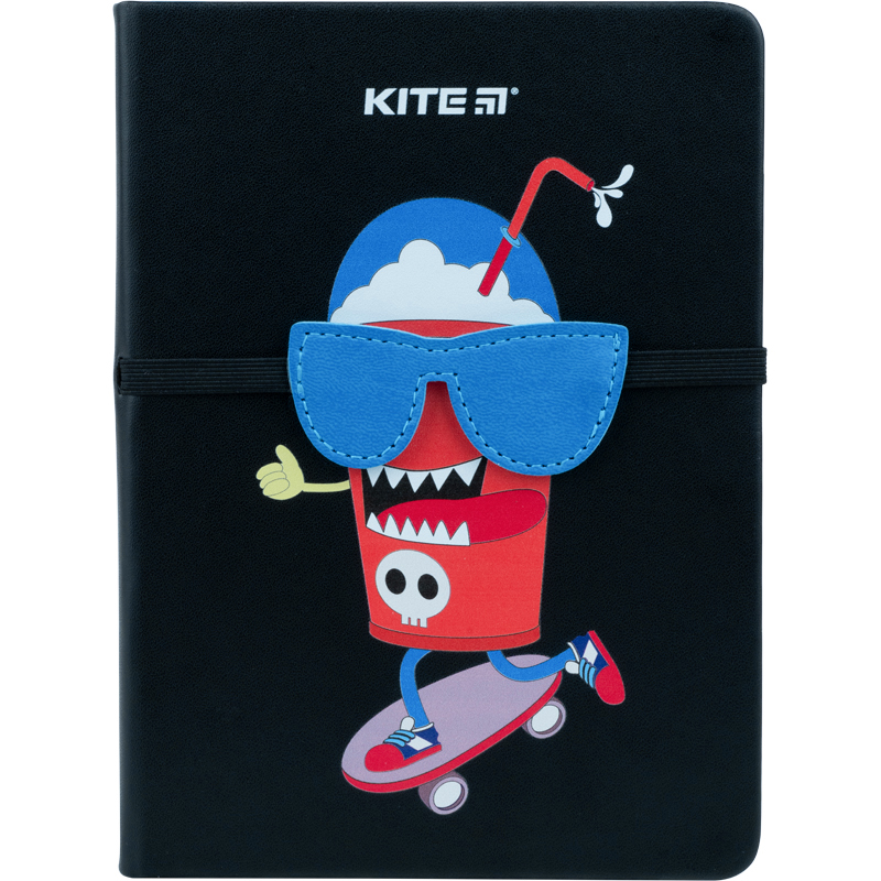 Notebook B6+/ 96 "Kite" /K22-464-4/ tv. incl., Black skate (1/18/36)