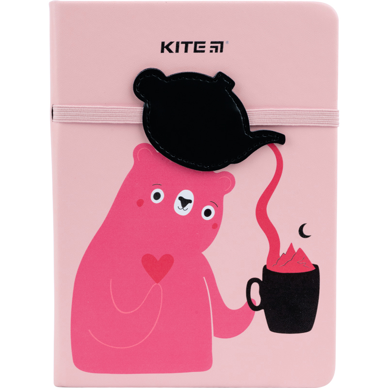 Notebook B6+/ 96 "Kite" /K22-464-1/ tv. cover, Pink Bear (1/18/36)