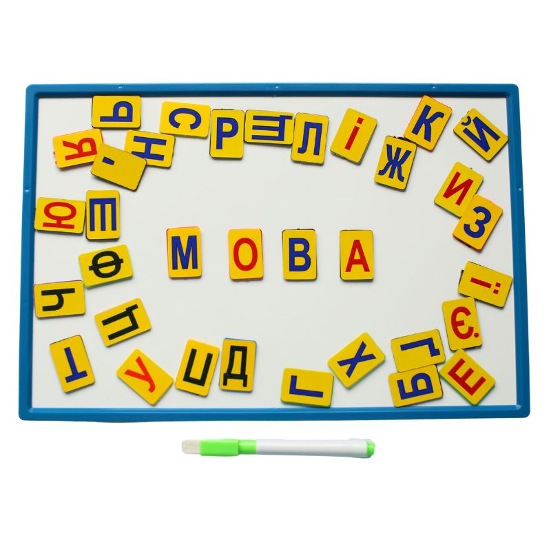 Дошка магнітна 308*207мм "Irbis" /788/ 2-стор., + набір магн. укр. літери, маркер (1/28)