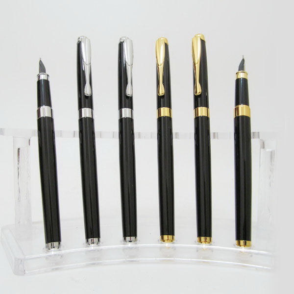 Fountain pen "Baixin" /FP860(-2-7)/ h/gold + h/silver (12)