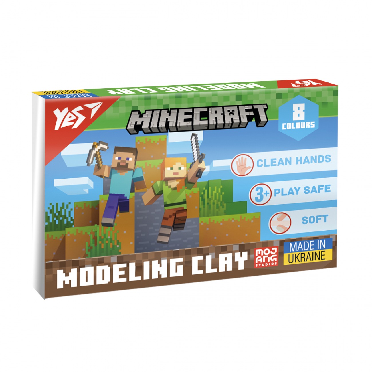 Пластилін 8 кол. 160г "Yes" /540656/ "Minecraft" (1/30)