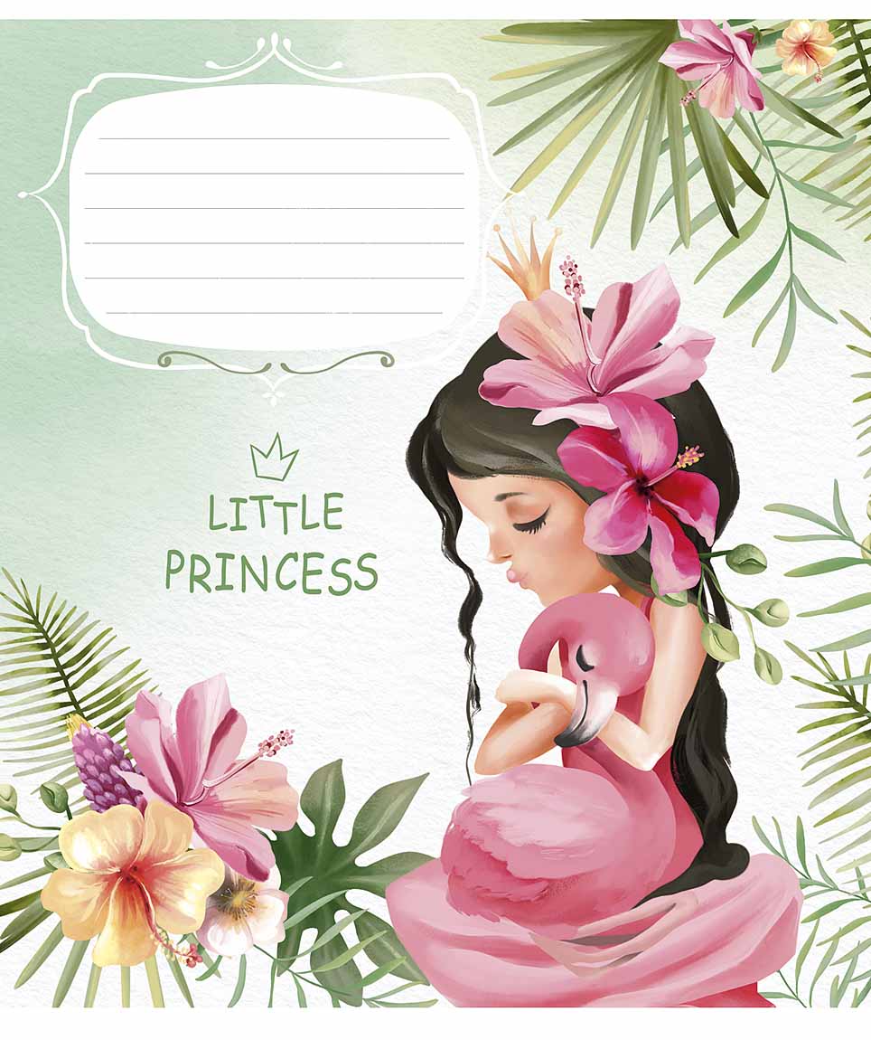 Student's notebook "Schoolboy" 12 sheets == /2977L/ "Little Princess" Glitter (girl) (30/300)