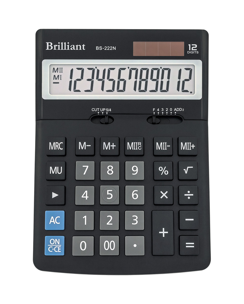 Калькулятор "Brilliant" /BS-222N/ настол.12-разр,2 пам.123*171