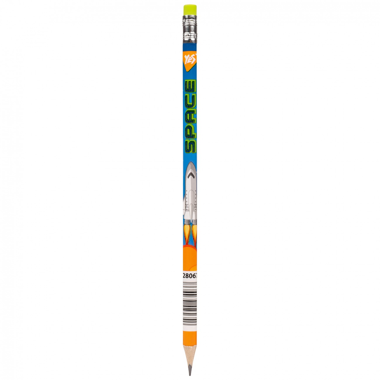 Pencil pr. "Yes" /280672/ "Space" with triangle eraser. 36 pcs/tube (36/540/2160)