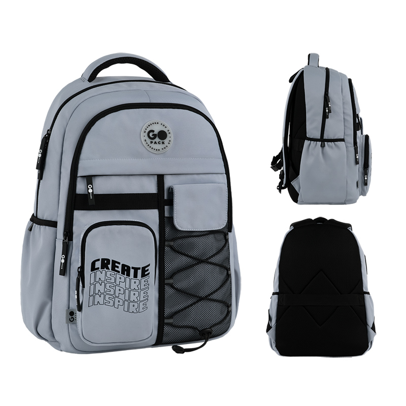 Backpack "GoPack" /GO26-184L-2/ Education Teens 184 gray (1/10)
