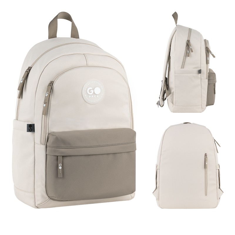 Backpack "GoPack" /GO26-141L-1/ Education Teens 141L beige, brown (1/10)