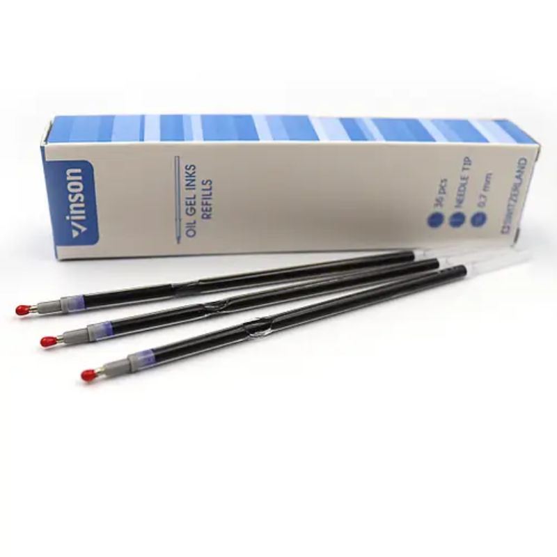 Ball rod short with lugs "Vinson" /DSCN0115/ OIL/021/ REFILL, 107mm, 0.7mm, blue (36)