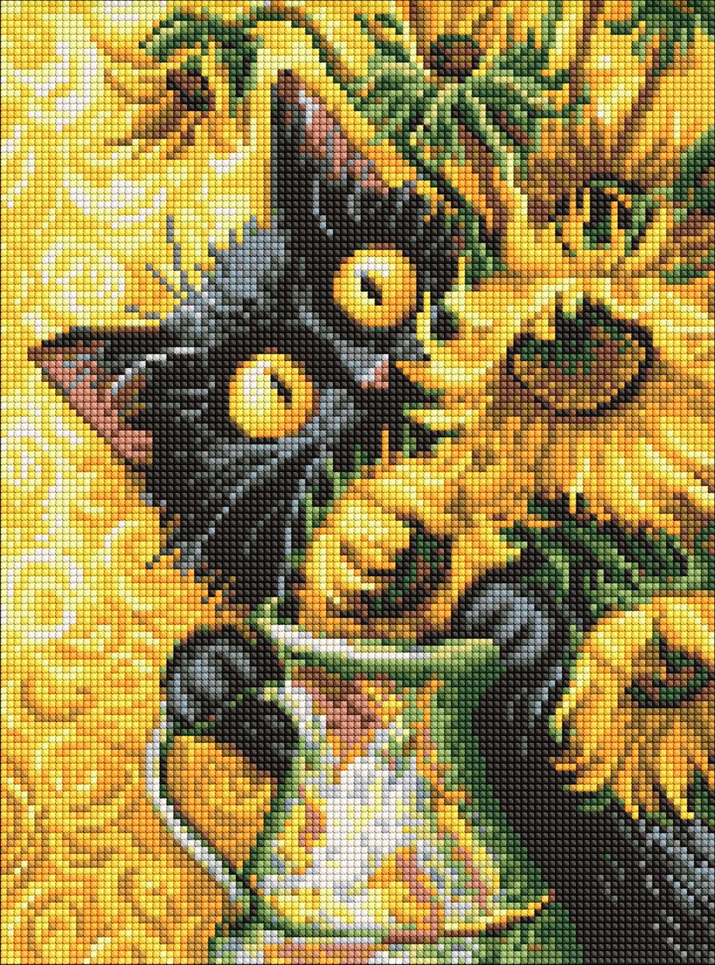 Diamond mosaic "Ideyka" /AMO20339/ "Cat and dreams" 30*40cm