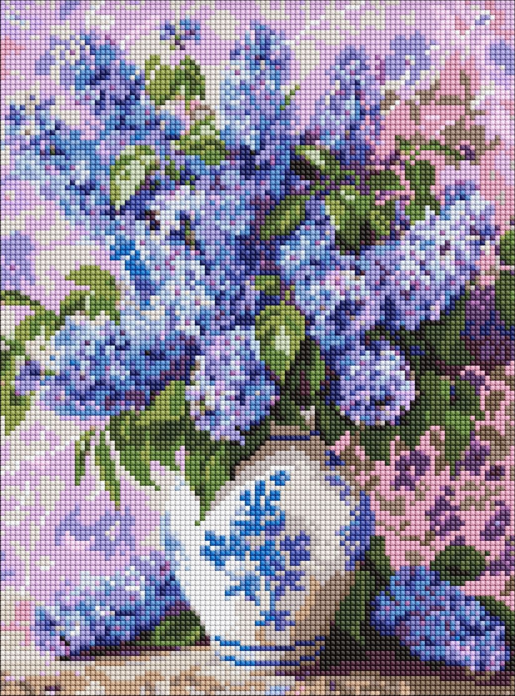 Diamond mosaic "Ideyka" /AMO20355/ "Freshness of lilac" 30*40cm