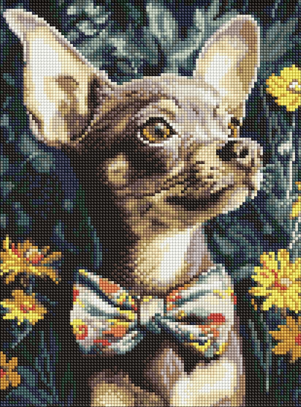 Diamond mosaic "Ideyka" /AMO20390/ "Four-legged gentleman" 30*40cm