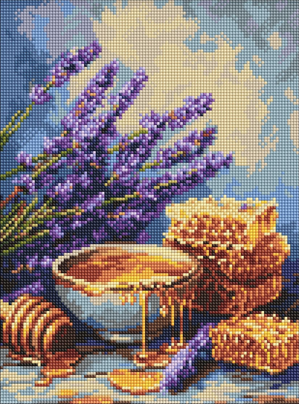 Diamond mosaic "Ideyka" /AMO20412/ "Lavender and honey" 30*40cm
