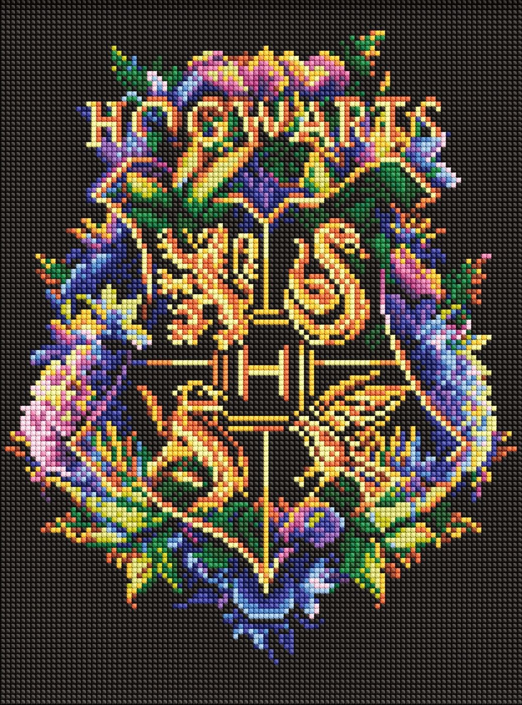 Diamond mosaic "Ideyka" /AMO20366/ WB "Harry Potter: Coat of Arms of Hogwarts" 30*40cm