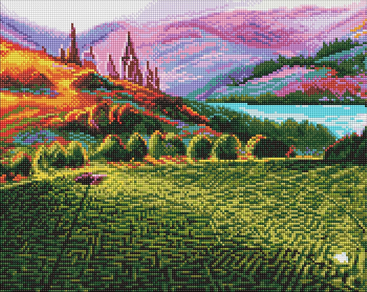 Diamond mosaic "Ideyka" /AMO20359/ WB "Harry Potter: Labyrinths" 40*50cm