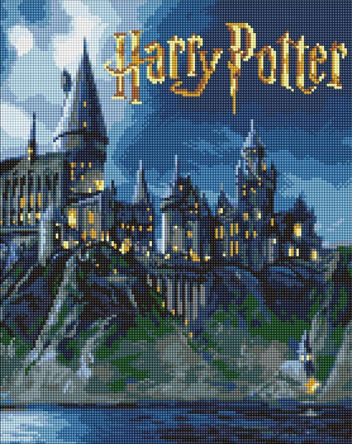 Diamond mosaic "Ideyka" /AMO20364/ WB "Harry Potter: Hogwarts at night" 40*50cm