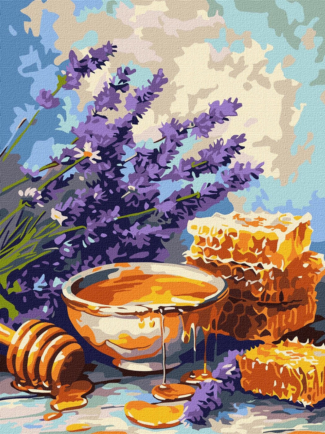 Picture by number "Ideyka" /KHO3377/ "Lavender and honey" 30*40 cm