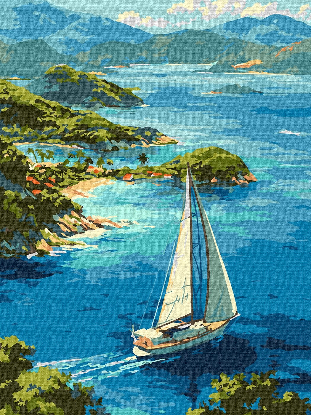 Painting by numbers "Ideyka" /KHO6465/ "Endless Lagoon" 30*40cm