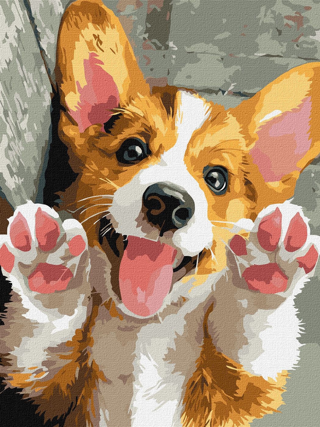 Paint by number "Ideyka" /KHO6950/ "Paws of happiness" 30*40cm