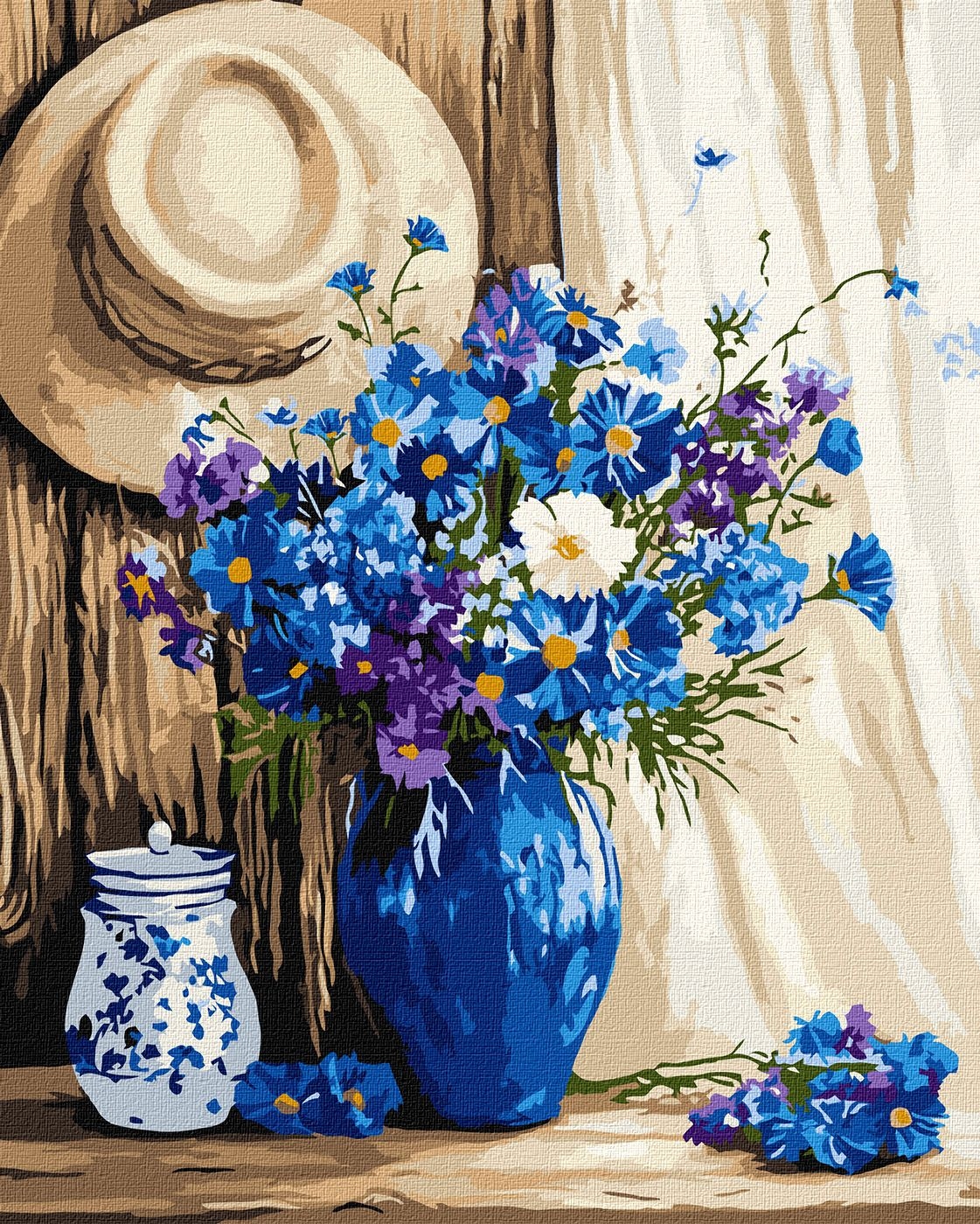 Painting by numbers "Ideyka" /KHO3326/ "Cornflower bouquet" 40*50 cm