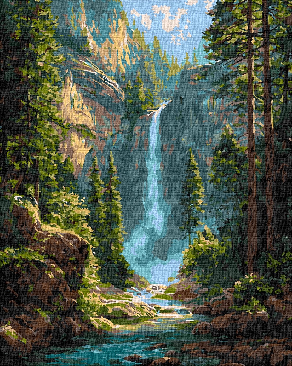 Painting by numbers "Ideyka" /KHO6453/ "Majestic waterfall" 40*50 cm