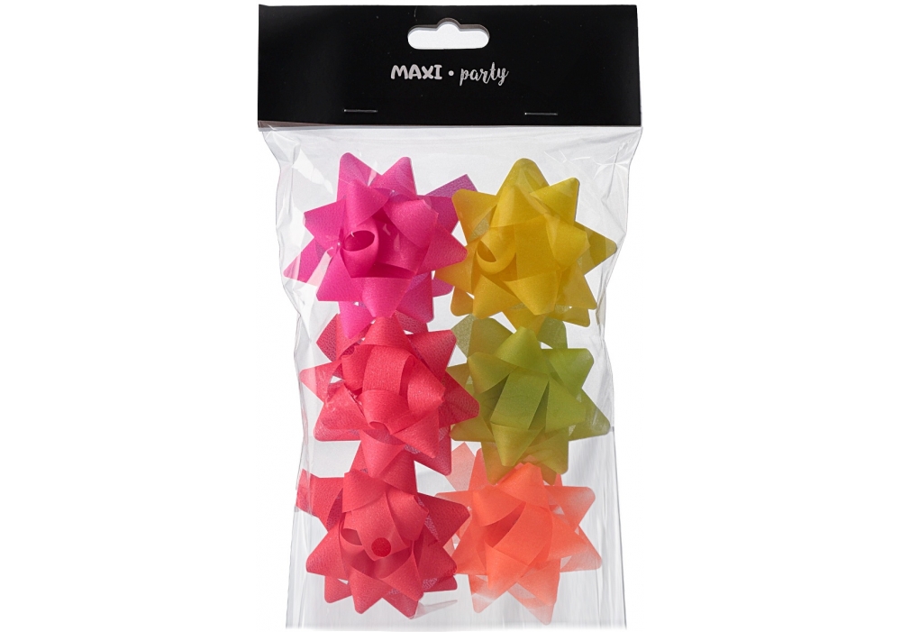Gift wrapping bow "Maxi" /SB3-TGT(6HB)/ colored, d:7.62cm, (set of 6 pcs) (6/48)