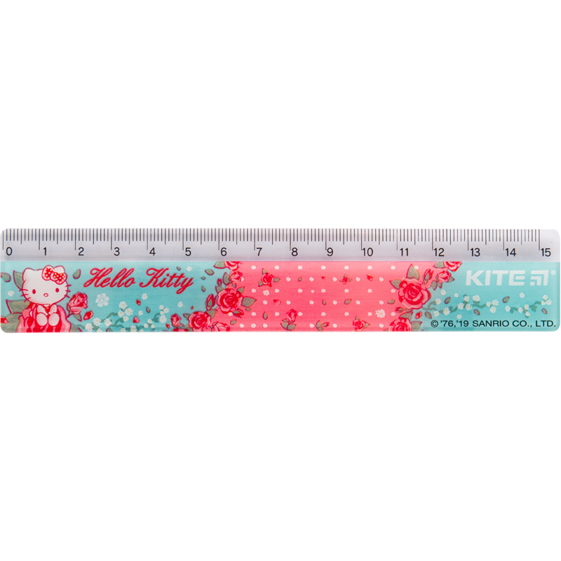 Лінійка 15см пл. "Kite" /HK19-090/ Hello Kitty (1/100)