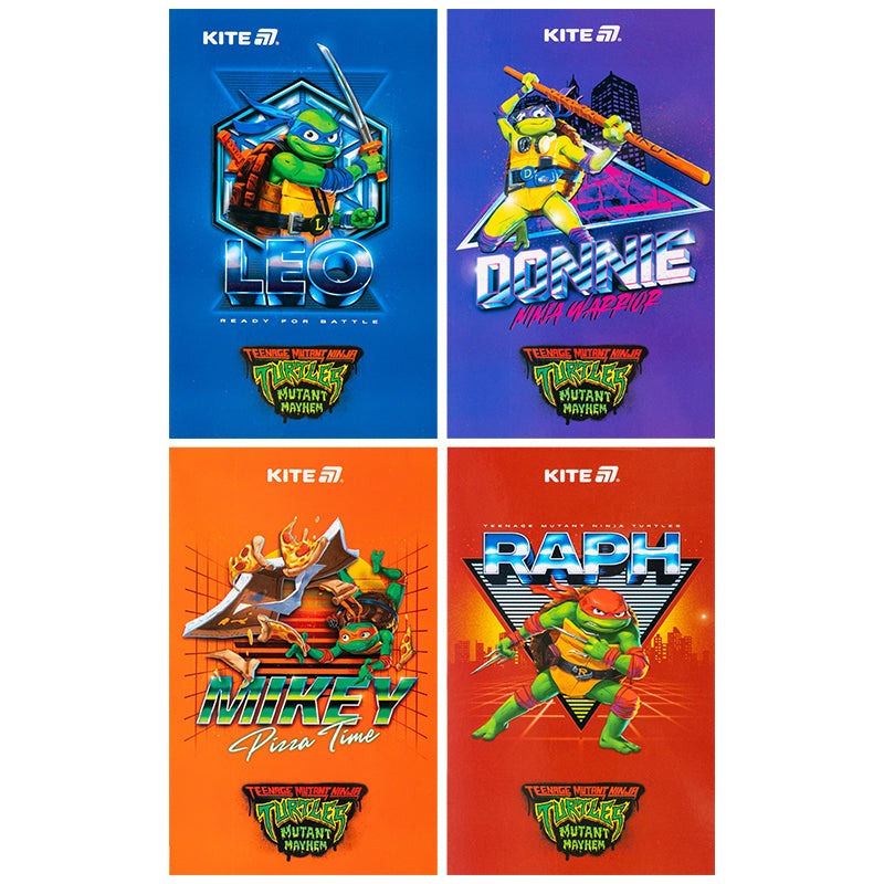 Sketchbook A6/50 sheets. "Kite" /NT25-195/ tablet, wireless. TMNT Mutant Mayhem (2023 Movie) (1/12)
