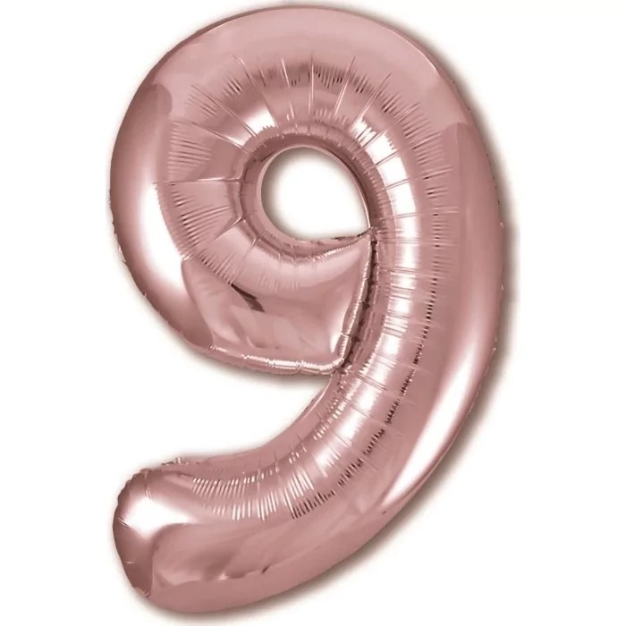Number ball "WB" /9537rg-9/ "9" rose gold, 75cm (1/10)