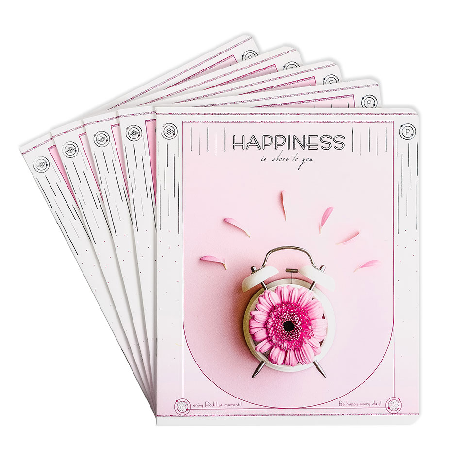 Student's notebook "Podillia" 48 sheets # Gold foil. /21184/ "Happiness is nearby" (10/200)