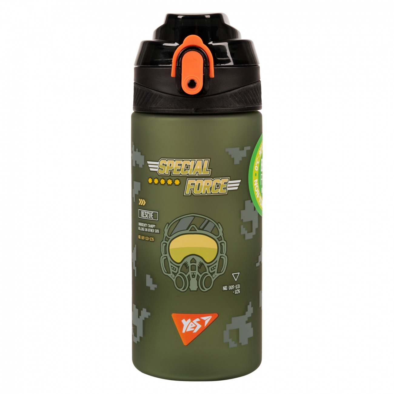 Water bottle "YES" /708185/ "Military" 500 ml (1/48)