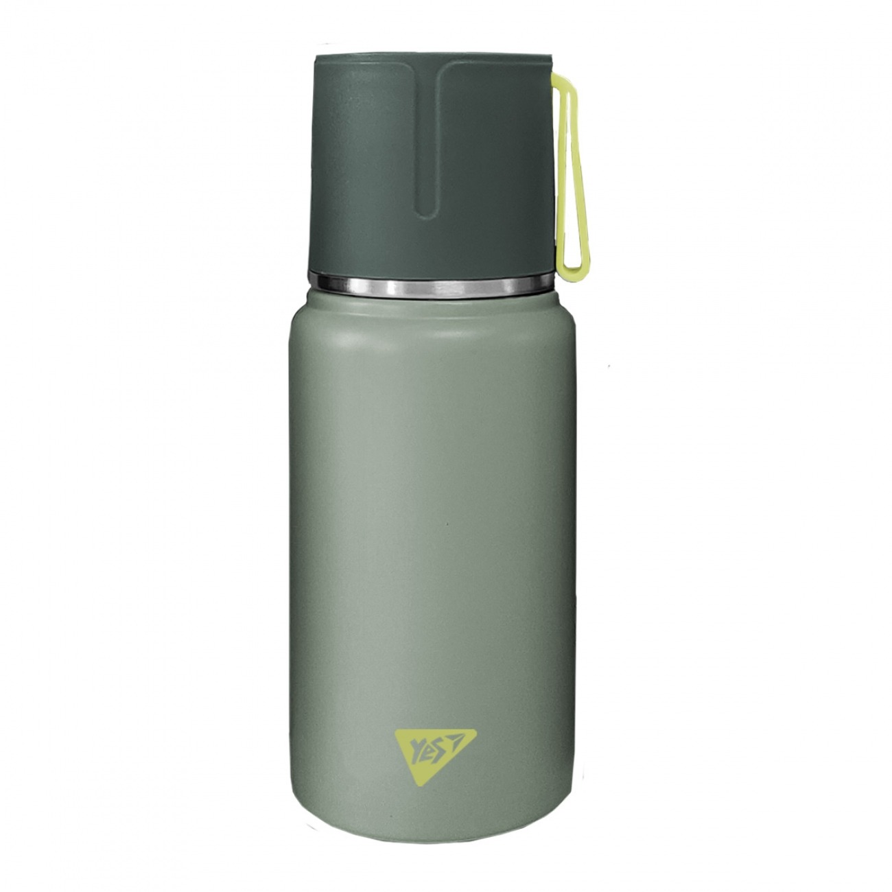 Thermos "YES /708207/ "Fusion" with cup, 420 ml, green (1/20)