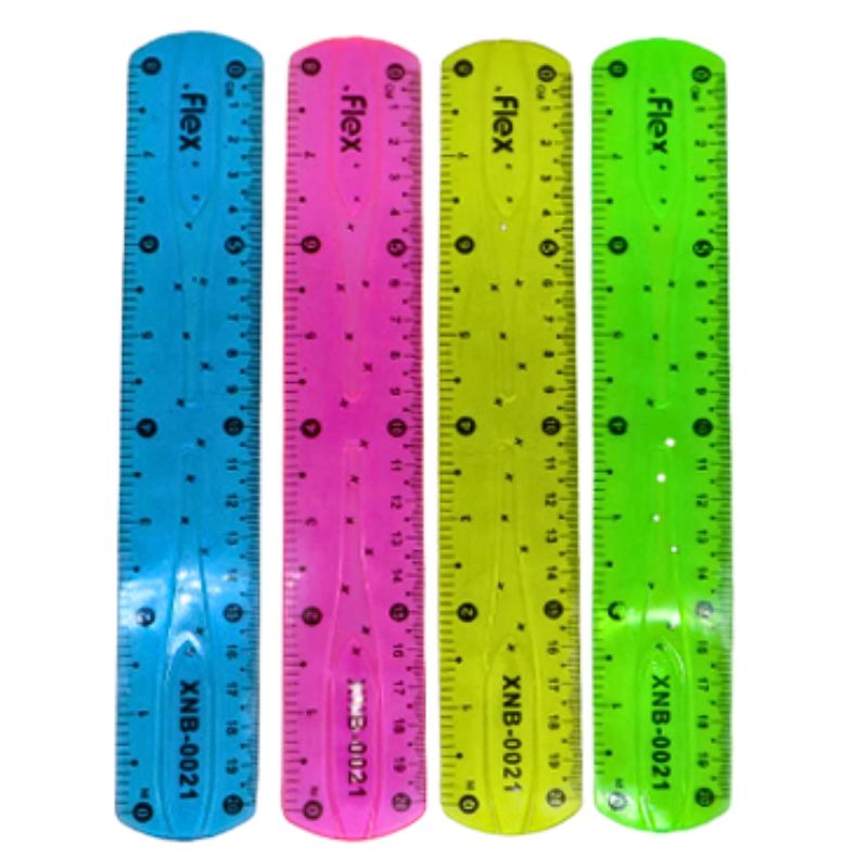 Ruler 20 cm "Flex" /0021/ "Nelomaika" colored (1/48/1440)