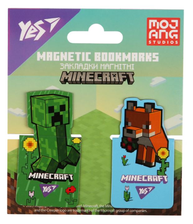 Закладка-магніт "YES" /708445/ "Minecraft.Spring", висікання, 2 шт (1/10/50)