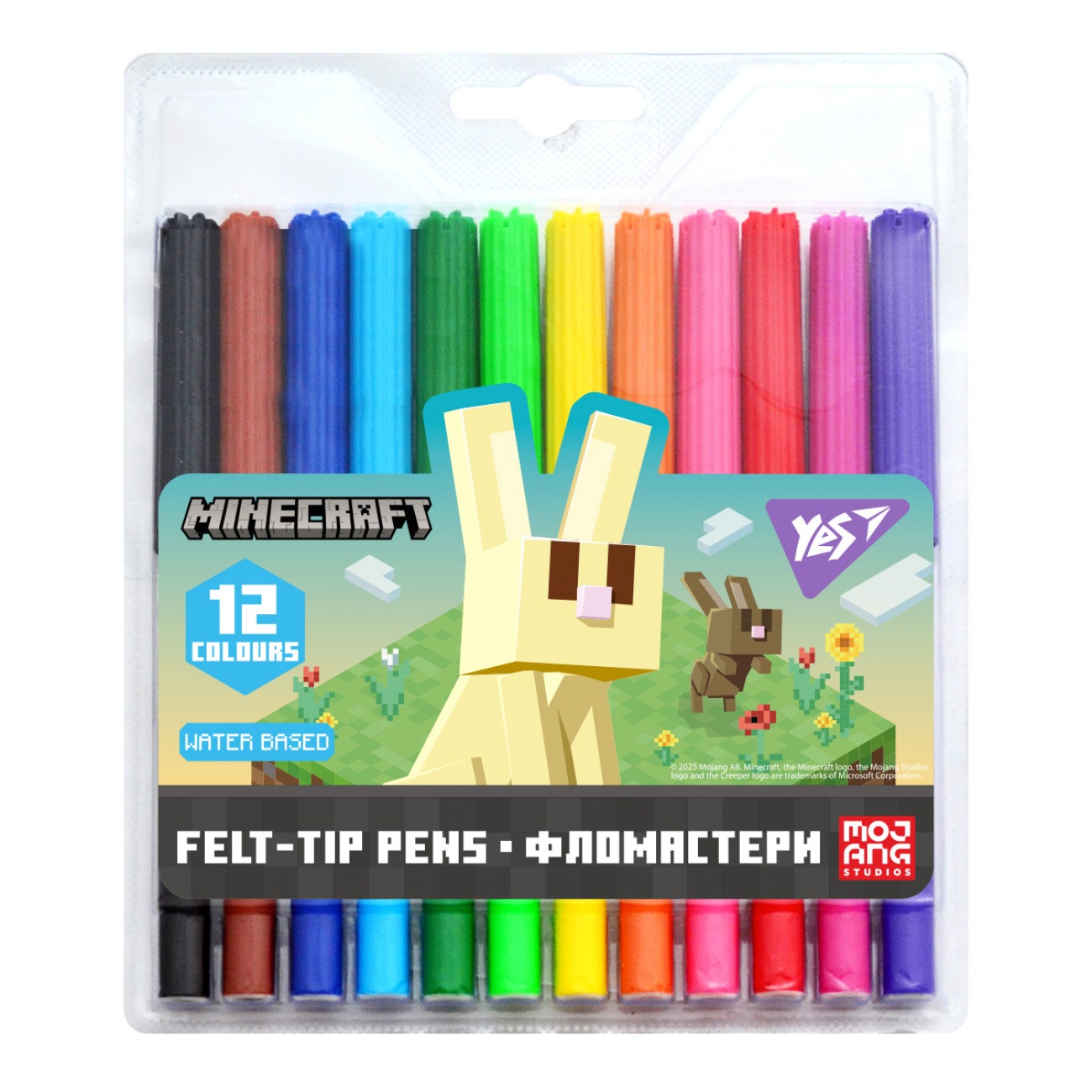 Felt-tip pens "YES" 12 pcs. /650585/ "Minecraft.Spring" (1/12/144)