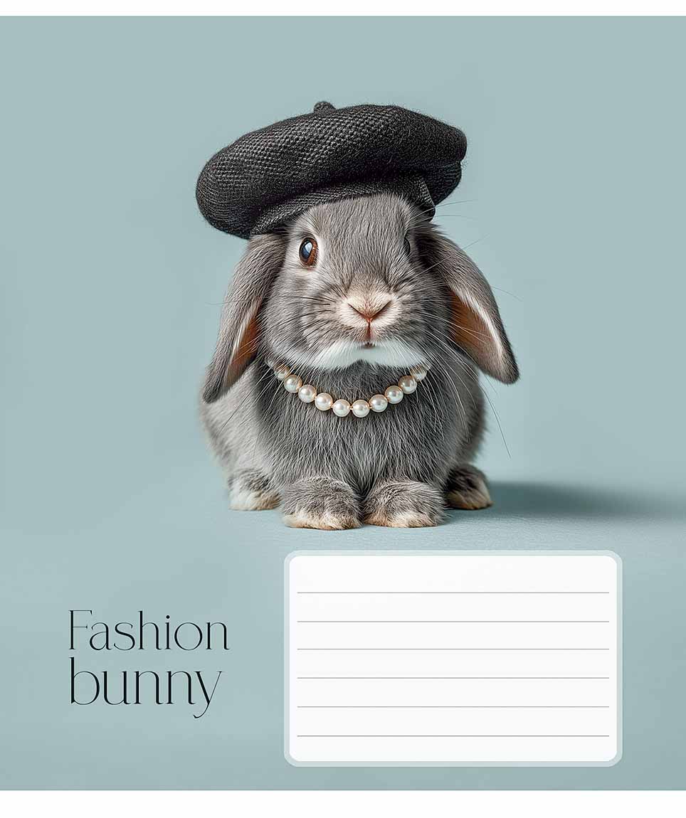 Student's notebook "Star" 12 sheets == /3687L/ Fashion pets VD-lacquer (girl) (30/360)