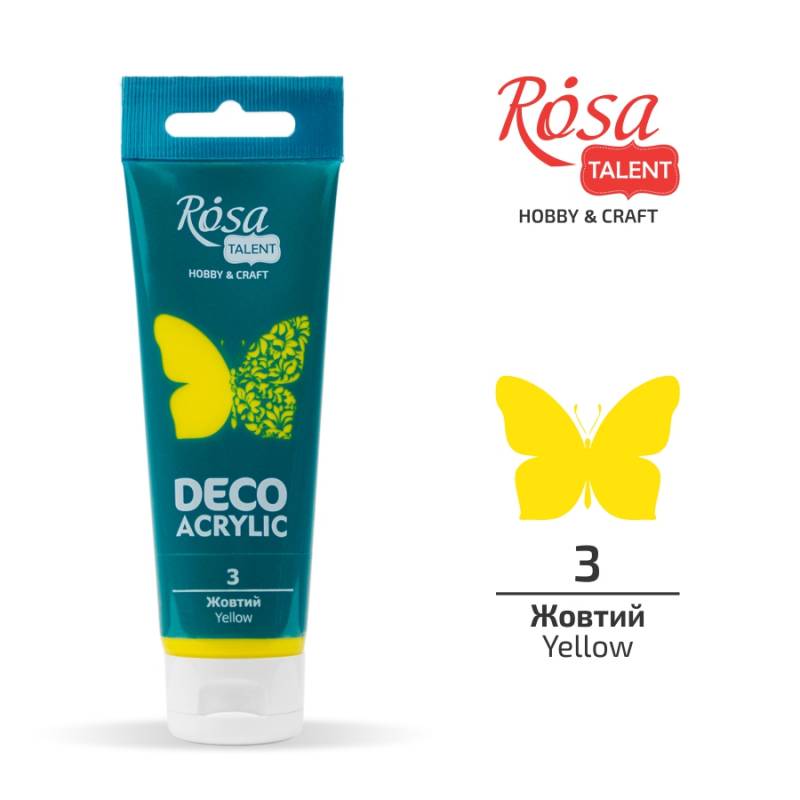 ACRYLIC for decoration "ROSA TALENT" /03/ Yellow, matte 75 ml (1/4)