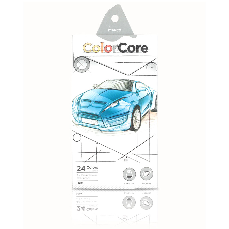 Colored pencils "Marco ColorCore" 24 pcs. /3000-24СВ-A/ cardboard (6/72)