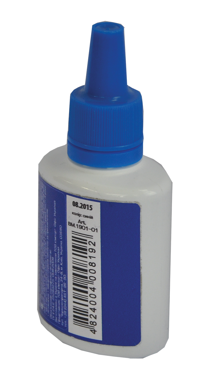 Stamping paint "BuroMAX" /BM 1901-01/ 30 ml blue (1/12/288)