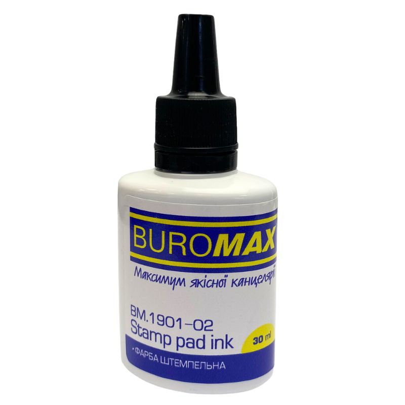 Stamping paint "BuroMAX" /BM 1901-02/ 30 ml black (1/12/288)