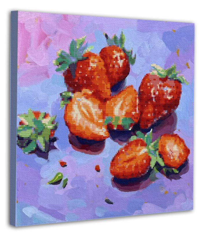 Картина за номерами з алмазною мозаїкою "SANTI" /954961/ "Стигла полуниця", 40*40 см