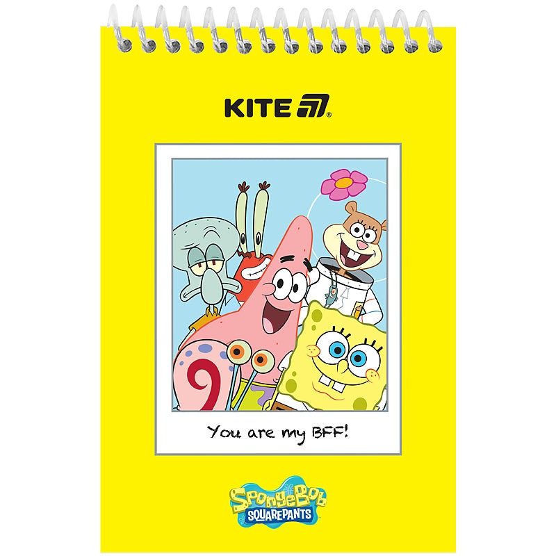 Sketchbook A6/48 sheets. "Kite" /SB25-196/ layer. spiral SpongeBob SquarePants (1/20)