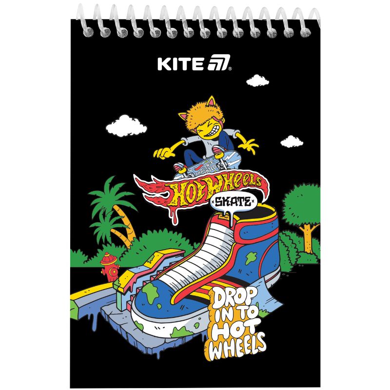 Sketchbook A6/48 sheets. "Kite" /HW25-196-2/ layer. spiral Hot Wheels Skate (1/20)