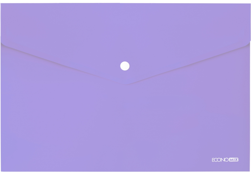 Envelope folder with A4 button "ECONOMIX" /E31301-88/ 180μm, opaque, gloss, lavender (12/120)