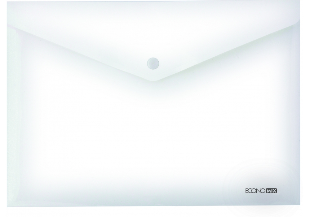 Envelope folder A5 with button "Economix" /E31316-00/ 180μm, gloss, transparent (12/192 )