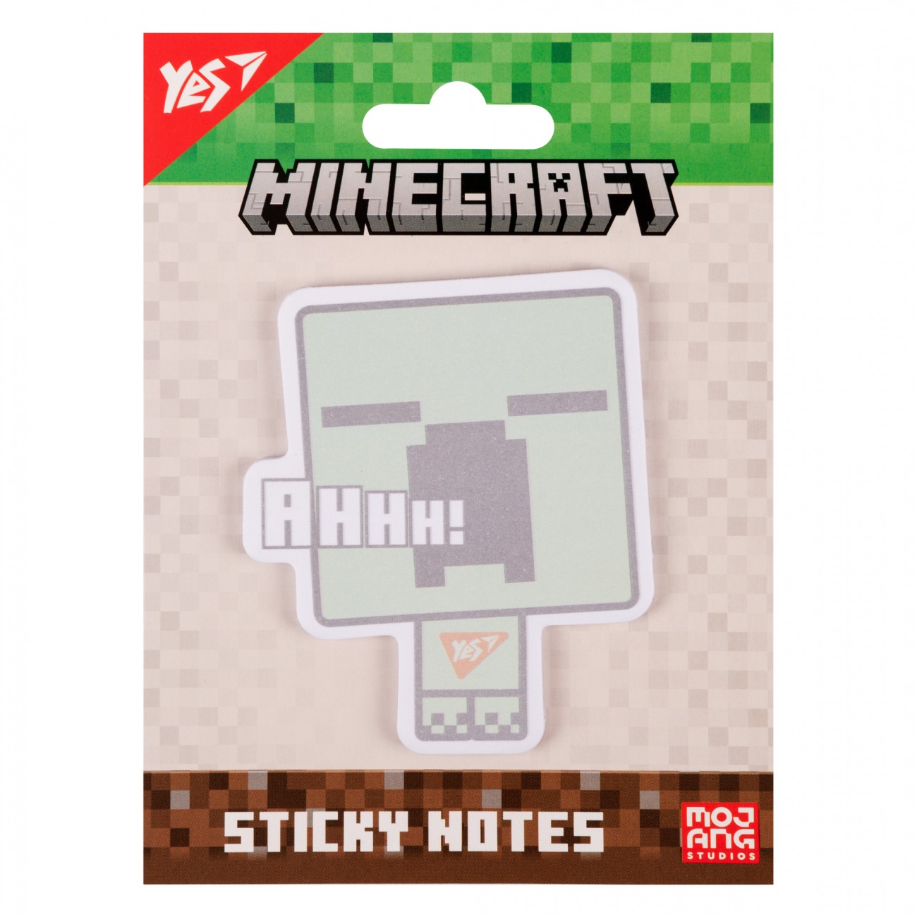 Папір для нотаток фігурний "Yes" /170398/ "Minecraft Creeper" з клейким шаром 7*8,4см, 40арк. (1/12/144)
