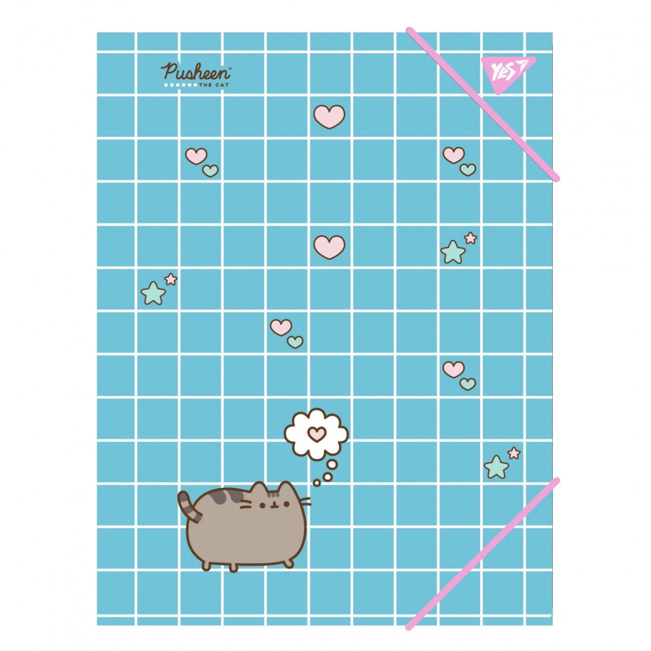 A4 rubber folder "Yes" /492215/ "Pusheen. Hearts" (1/40/80)