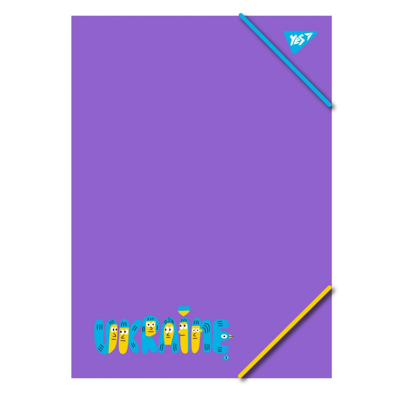 A4 rubber folder "Yes" /492219/ "Stand with Ukraine" purple (1/40/80)